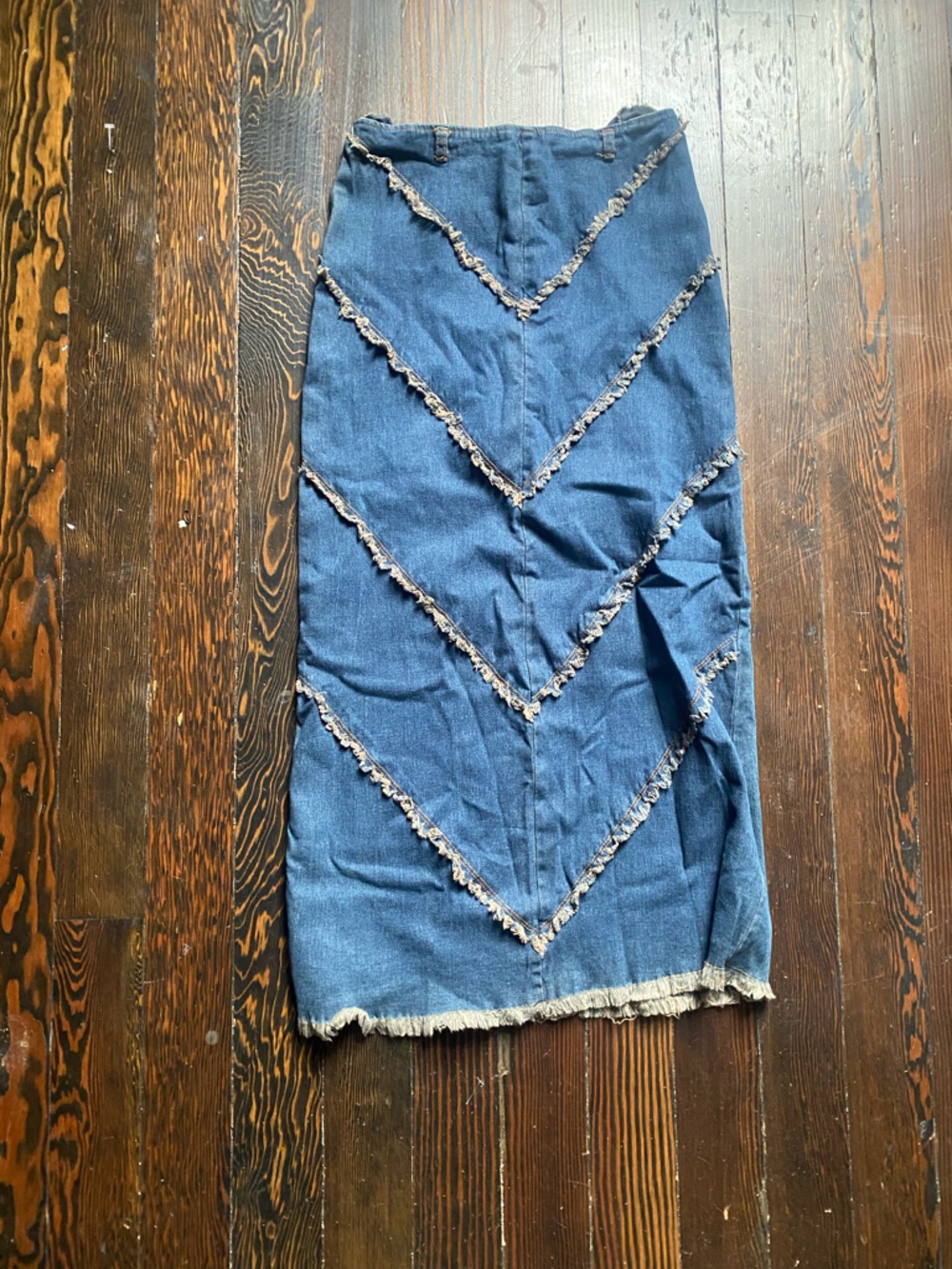 Y2K Blue Denim Maxi Skirt